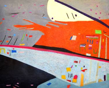 Original Abstract Cities Paintings by Karin Batten