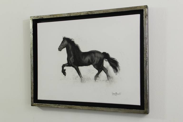 Original Horse Drawing by Oscar Manuel Vargas