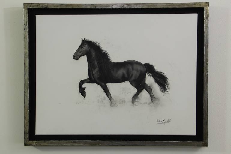 Original Horse Drawing by Oscar Manuel Vargas