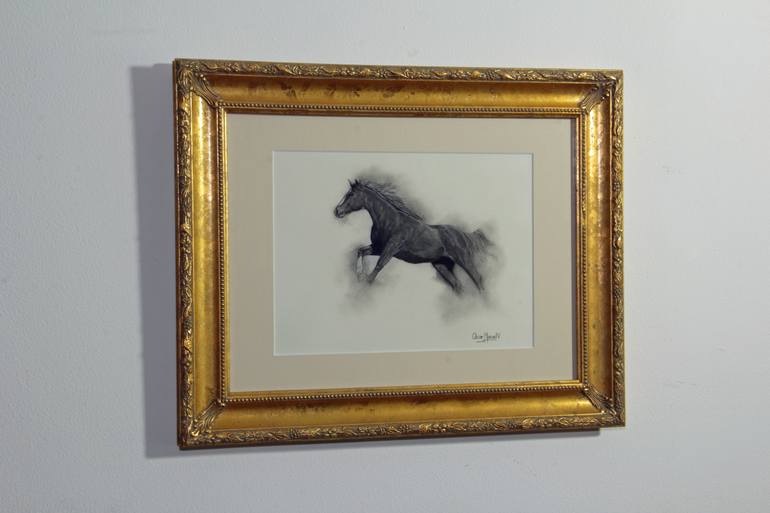 Original Horse Drawing by Oscar Manuel Vargas