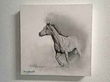 Original Realism Horse Drawings by Oscar Manuel Vargas