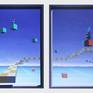 DIPTYCH. GAIA AND THE INFINITE 1 AND 2.Total Size 60" X 72" + 9" gap
