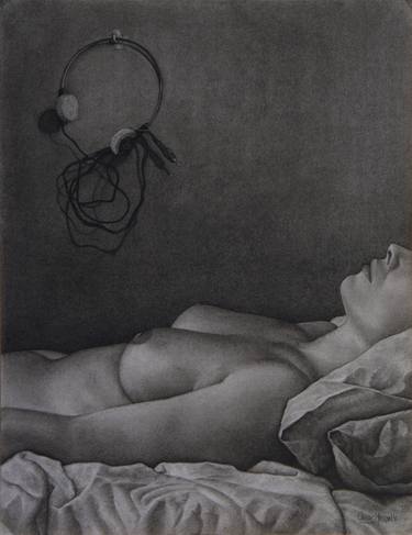 Original Figurative Nude Drawings by Oscar Manuel Vargas