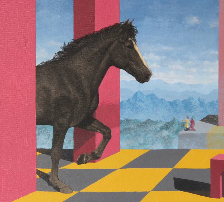 Original Horse Painting by Oscar Manuel Vargas