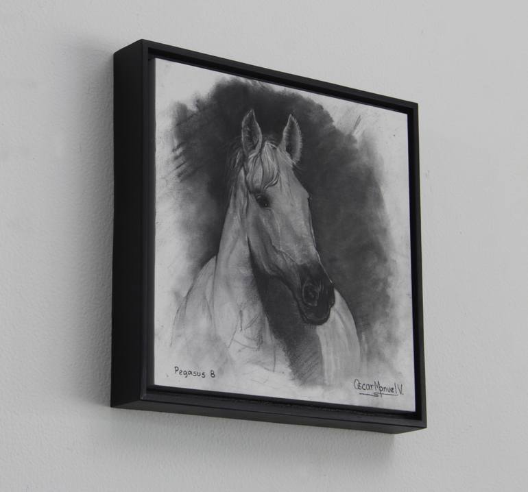 Original Fine Art Horse Drawing by Oscar Manuel Vargas