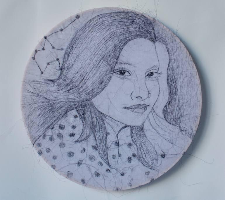 Original Portraiture People Drawing by Asma Sultana