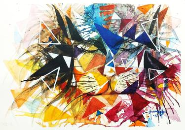 Print of Abstract Paintings by ARVIND GAIROLA