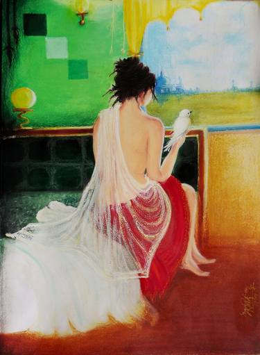Print of Art Deco Women Paintings by ARVIND GAIROLA