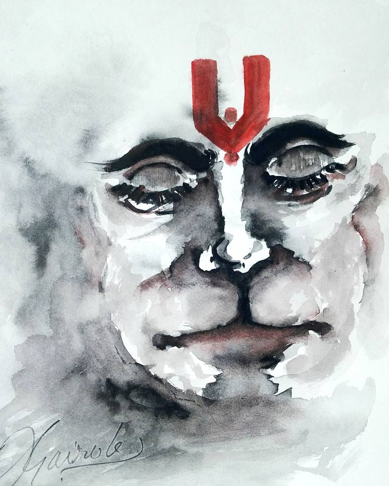 hanuman face painting