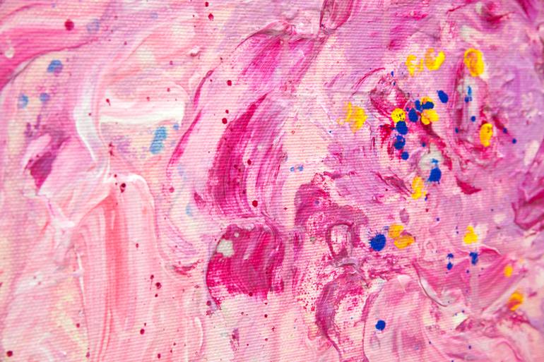 Original Abstract Expressionism Floral Painting by Ramona Pintea