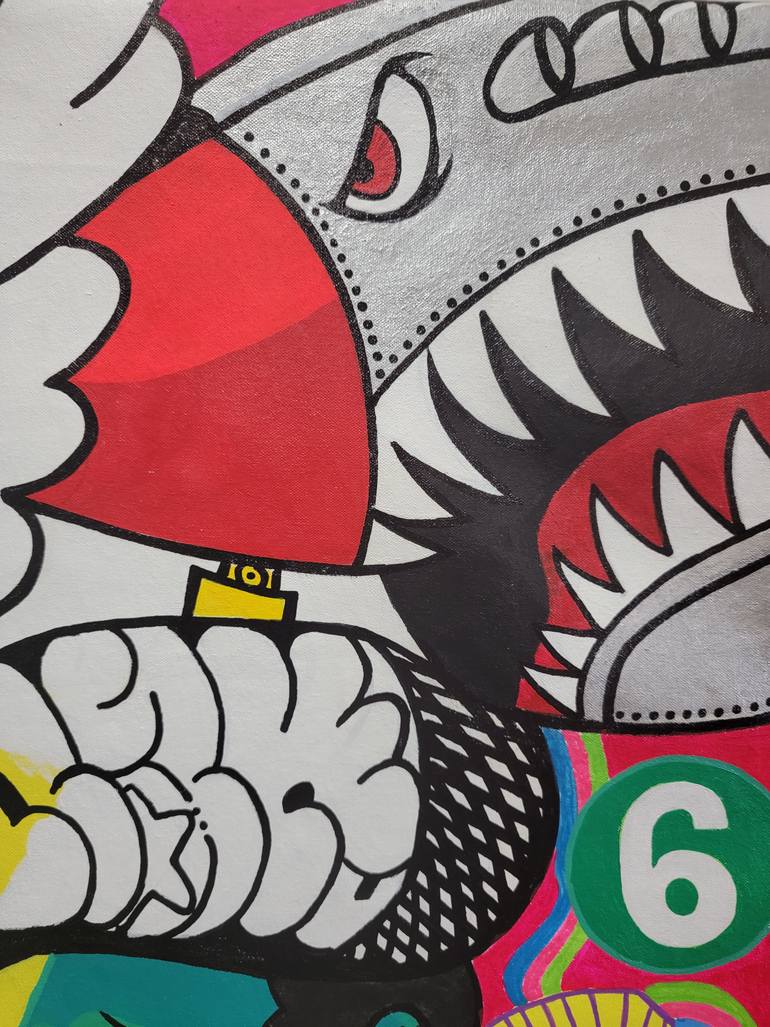 Original Modernism Graffiti Painting by Kevin Santos Nac Nak Nacstar