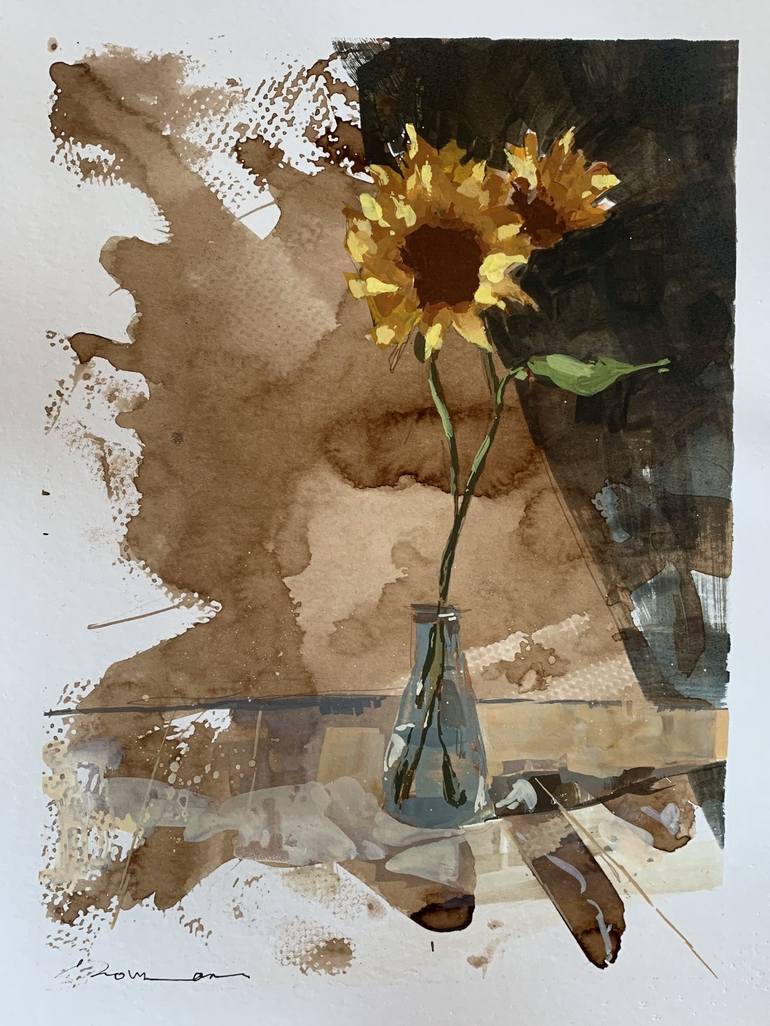 sunflower gouache