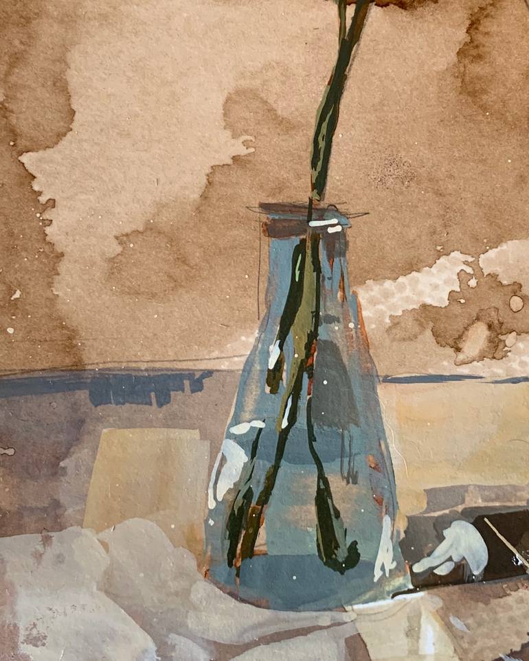 Original Illustration Floral Painting by Norman Vila