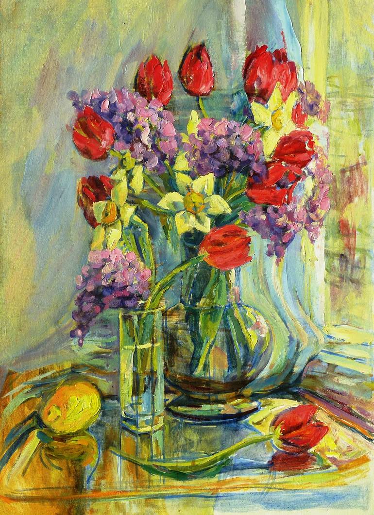 Flowerses. Painting by Vera Krotova | Saatchi Art