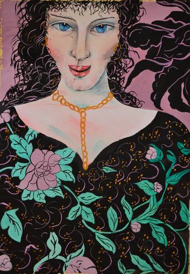 Original Figurative Fantasy Painting by Simonetta Leonetti Luparini