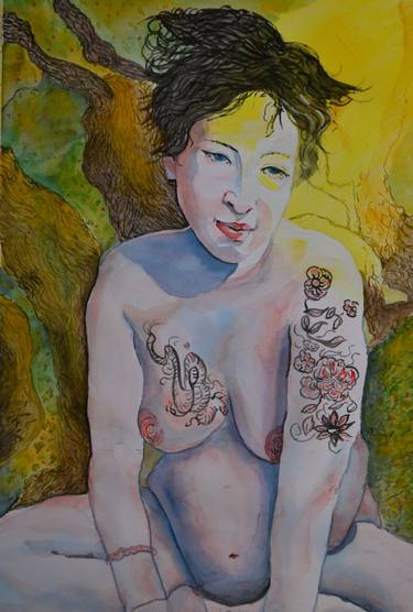 Original Figurative Nude Painting by Simonetta Leonetti Luparini