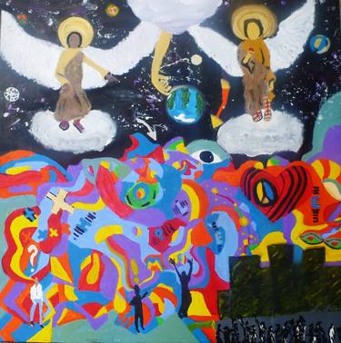Original Abstract Religion Paintings by Lonzo and Karen Lucas