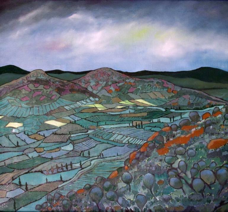 North East England Landscape and Valley 2015. Painting by Pierre