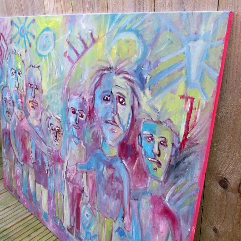 Original Expressionism People Painting by Pierre Lamont Dingley