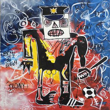 Irony of Fenian policeman after Basquiat's Irony of Negro policeman thumb