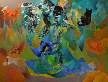 Original Abstract Expressionism Abstract Paintings by Shabir Santosh