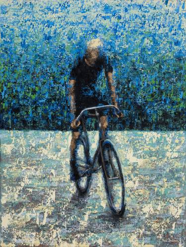 Print of Figurative Bicycle Paintings by Ned Shuchter