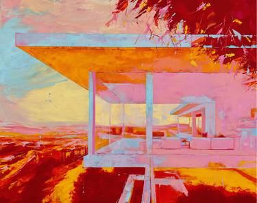 Original Abstract Expressionism Architecture Paintings by Fournié yannick