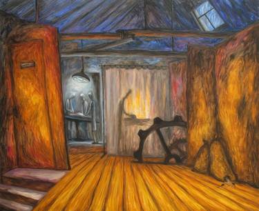 Print of Surrealism Interiors Paintings by Nikita Garets