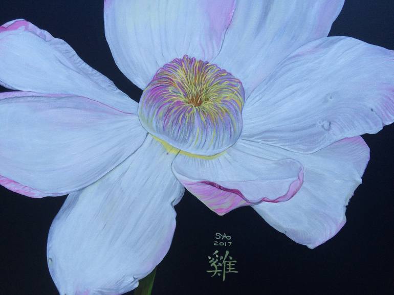 Original Realism Floral Painting by Sally Arnold