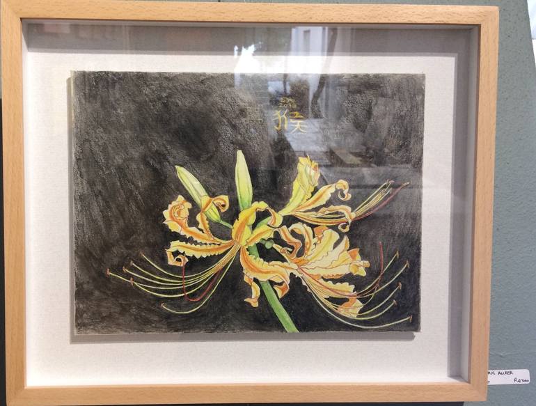 Original Floral Drawing by Sally Arnold