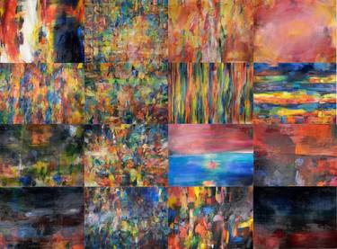 Original Abstract Paintings by Zsuzsa Kalas