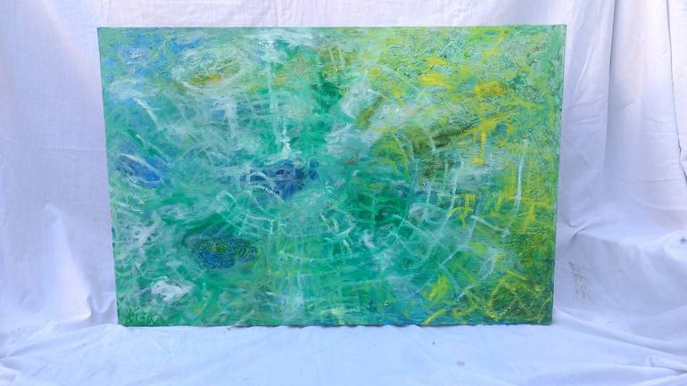 Original Abstract Expressionism Abstract Painting by Kisa Kisa