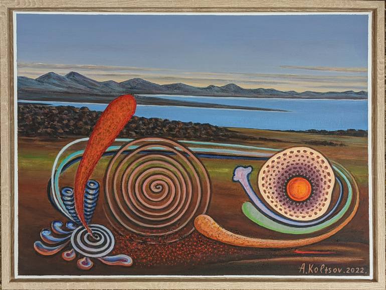 Original Abstract Fantasy Painting by Alexander Koltsov