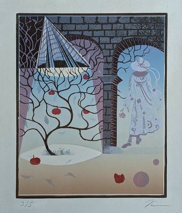 Original Surrealism Fantasy Printmaking by Alexander Koltsov