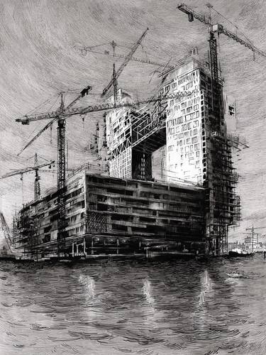 Original Expressionism Architecture Drawings by Thomas Schmall