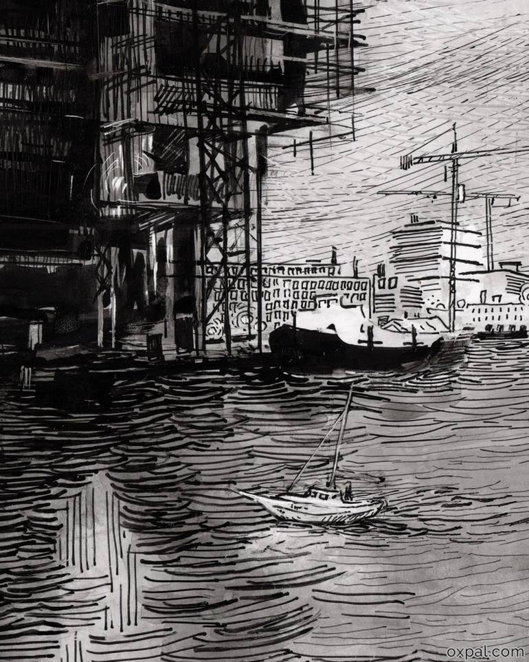 Original Expressionism Architecture Drawing by Thomas Schmall