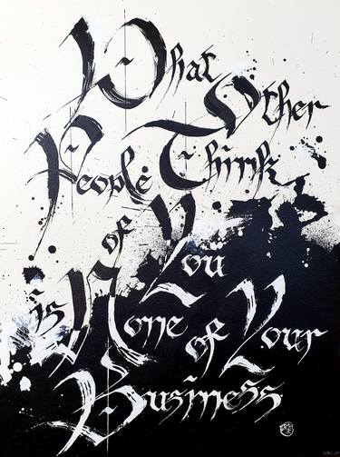 Original Expressionism Calligraphy Drawings by Thomas Schmall