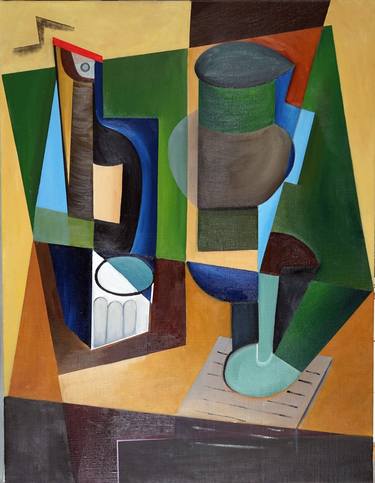 Original Cubism Abstract Paintings by willy L'Eplattenier