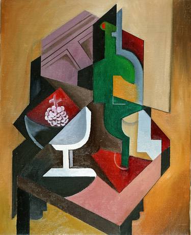 Original Cubism Abstract Painting by willy L'Eplattenier