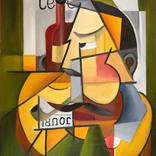 le journal au cafe by Willy Jean Riesen