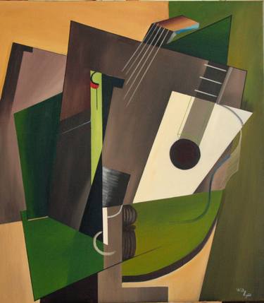 Original Cubism Music Paintings by willy L'Eplattenier