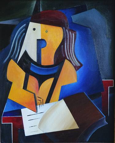 Print of Cubism Portrait Paintings by willy L'Eplattenier