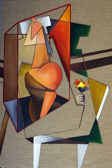 Print of Cubism Abstract Paintings by willy L'Eplattenier