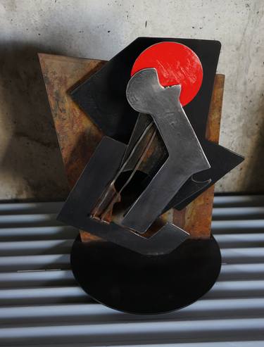 Original Cubism Abstract Sculpture by willy L'Eplattenier
