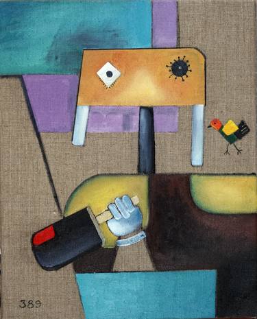 Print of Cubism Humor Paintings by willy L'Eplattenier