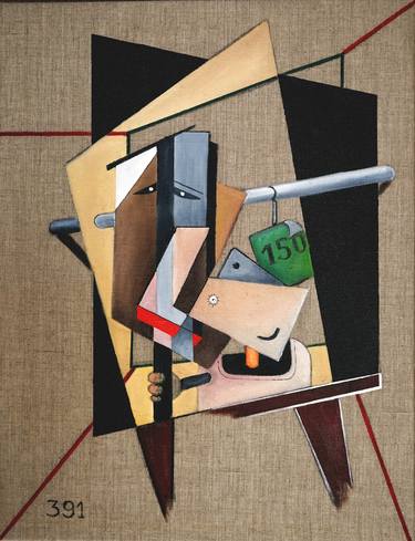 Original Cubism Abstract Paintings by willy L'Eplattenier