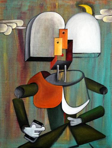 Original Cubism Abstract Paintings by Willy Jean Riesen