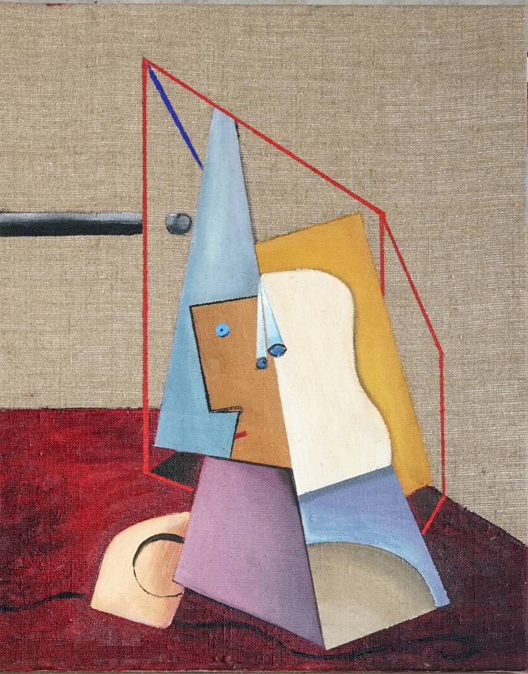 Original Cubism Abstract Painting by Willy Jean Riesen