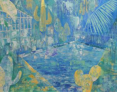 Original Contemporary Water Painting by Miriam Van Cleemput
