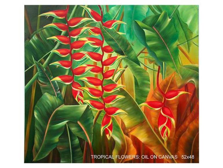 Tropical Flowers Painting by Martha Escobar Saatchi Art